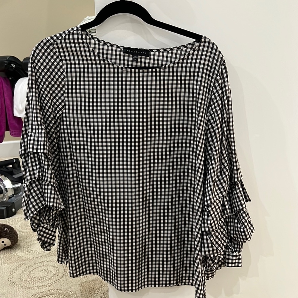Plaid cotton beautiful blouse